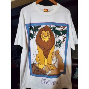 DISNEY The Lion King Mufasa Simba Sarabi T-shirt 90s Vintage Super Rare OSFA